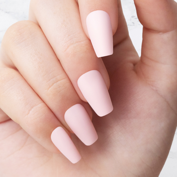 Muted Pink - Coffin Sustainable Nails