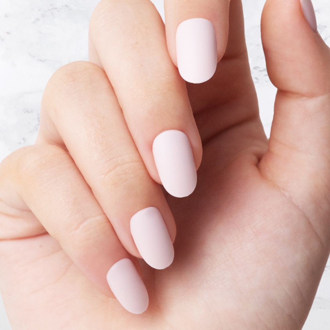 Muted Pink - Oval Sustainable Nails