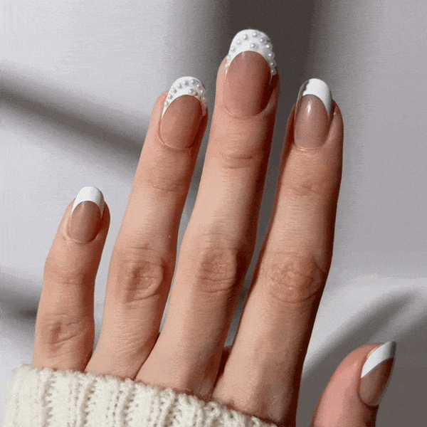 Bridal Halo - Oval Sustainable Nails - Pre order