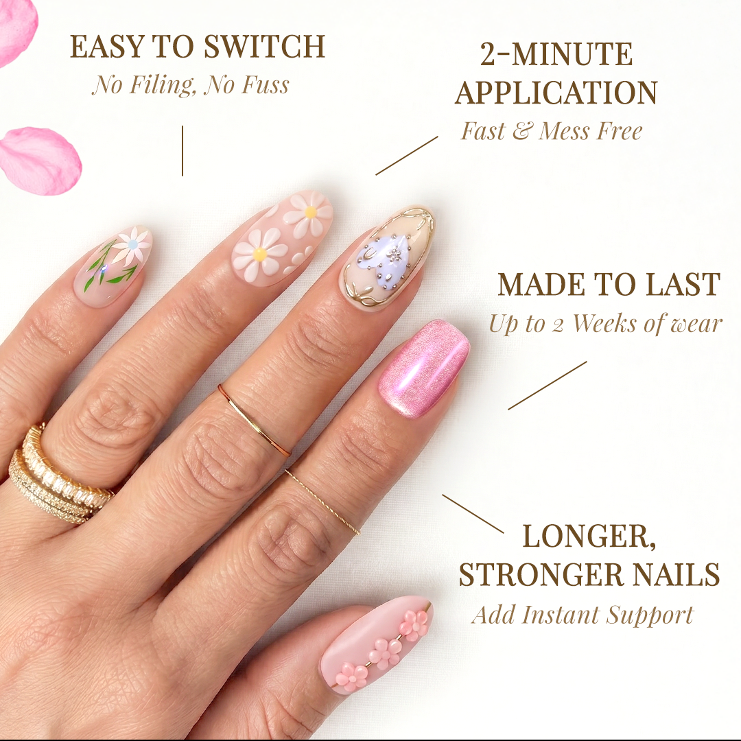 Petal Pressed - Oval Sustainable Nails
