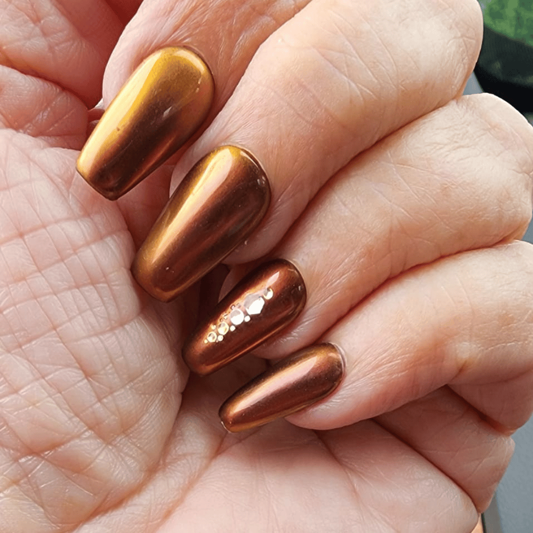 Maroon - Shade Shift Metallic Nail Powder