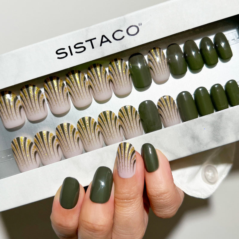 Night Blaze - Oval Sustainable Nails - Pre order