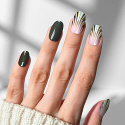 Night Blaze - Oval Sustainable Nails - Pre order