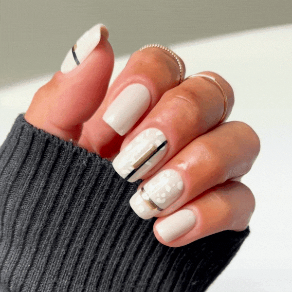 Noir Baroque - Square Sustainable Nails - Pre order