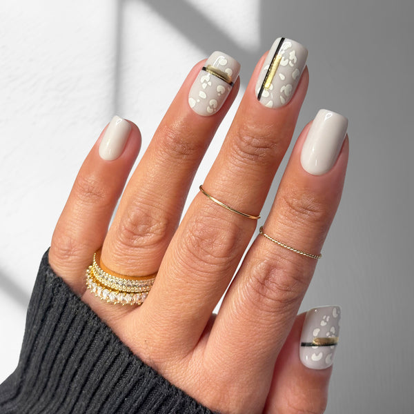 Noir Baroque - Square Sustainable Nails - Pre order