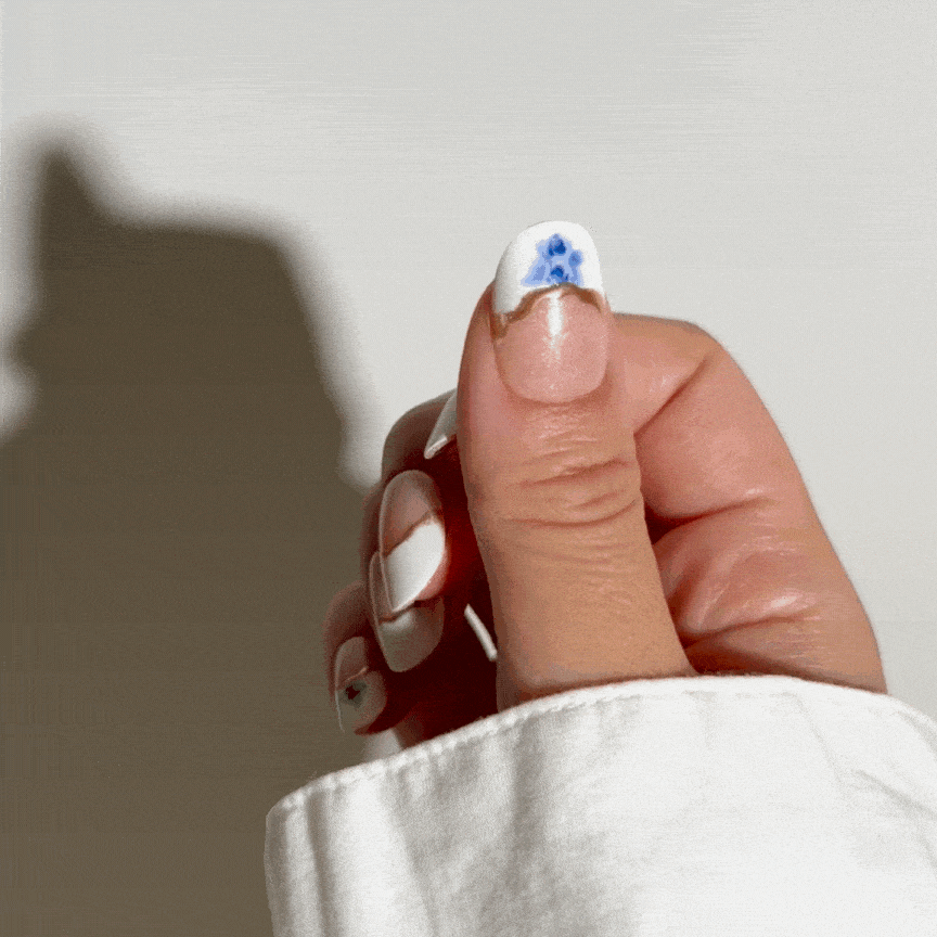 Porcelain Bloom - Oval Sustainable Nails