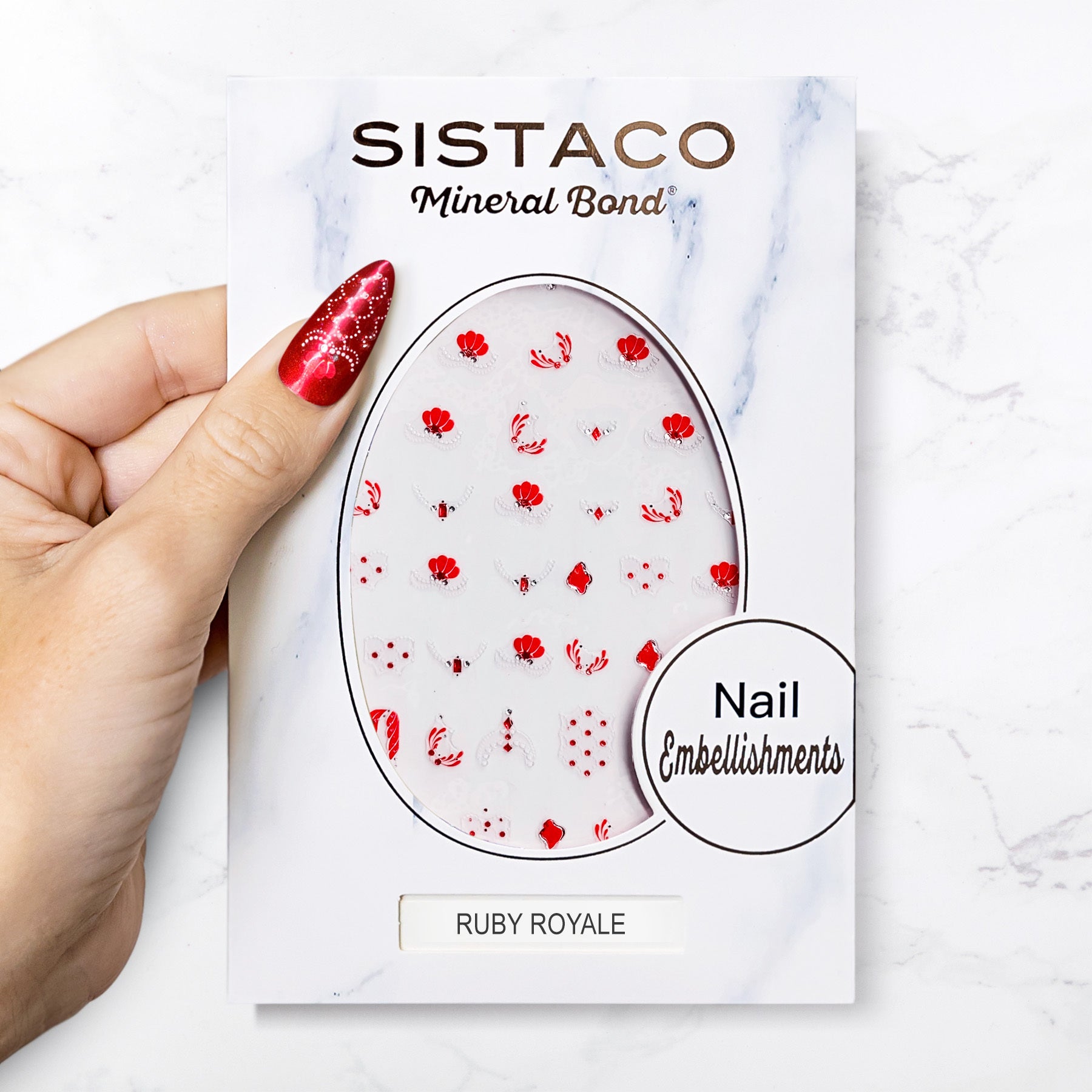 Ruby Royale 3D Nail Stickers – Sistaco™