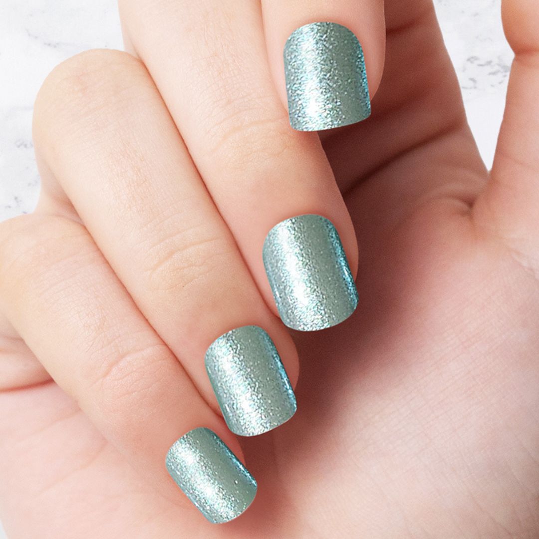 Mint Glazed - Square Sustainable Nails