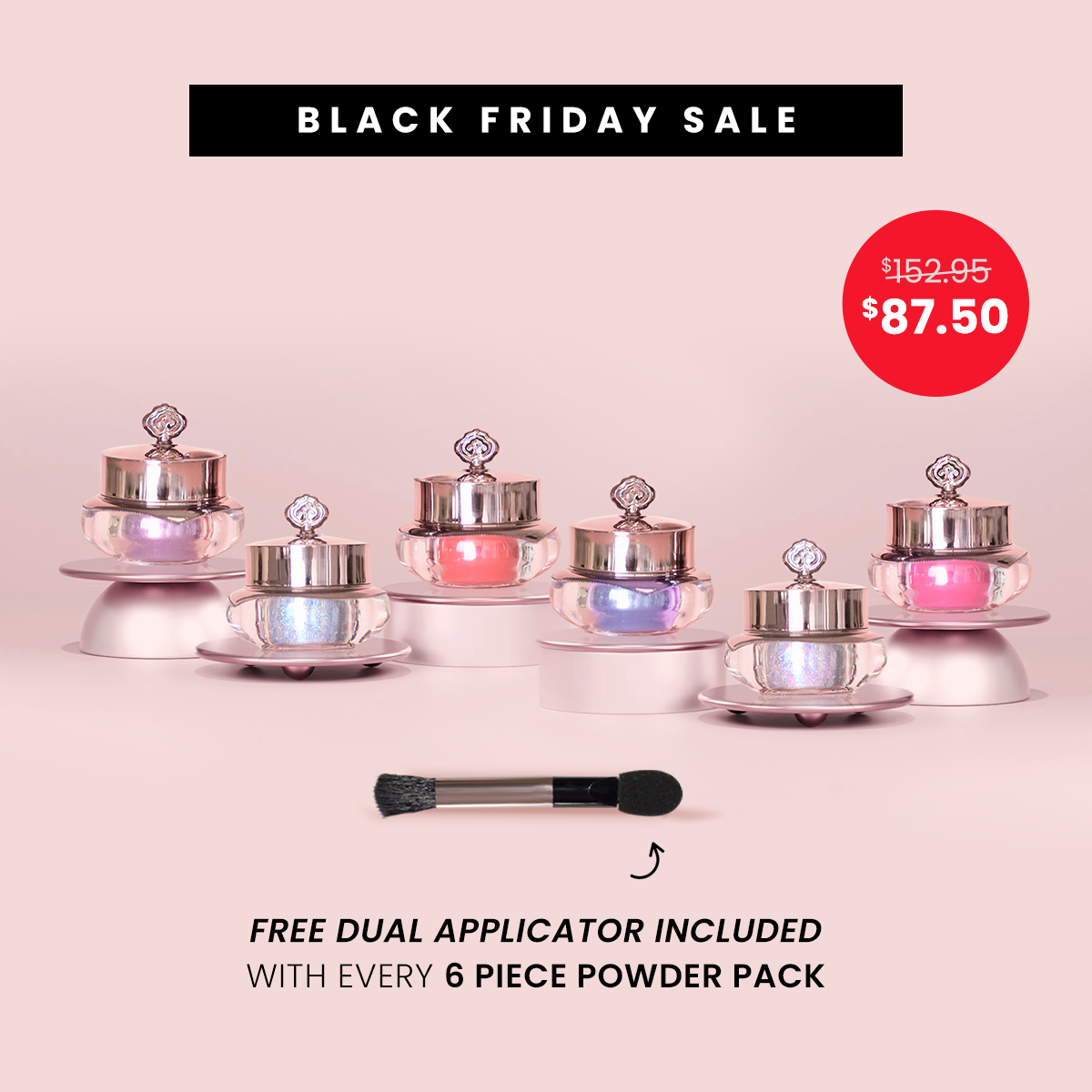 6 Piece Powder Pack + FREE APPLICATOR
