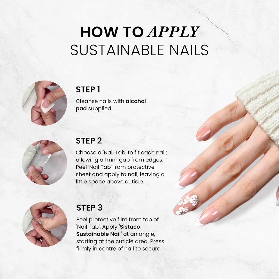 Cream - Oval - Sustainable Nails