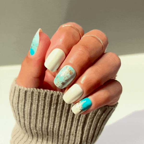 Sand and Sea - Squoval Sustainable Nails- Pre order