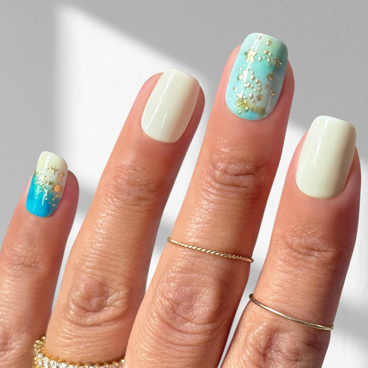 Sand and Sea - Squoval Sustainable Nails