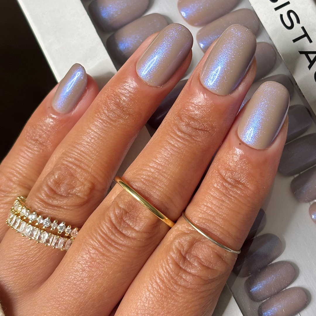 Indigo Glazed - Oval Sustainable Nails