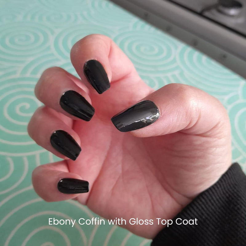 Ebony - Coffin - Sustainable Nails