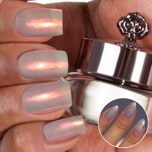 Glazed Amber Metallic Nail Powder