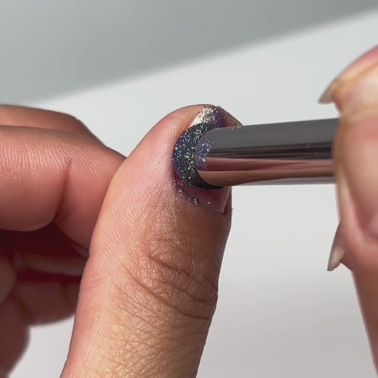 Starlit Blue - Classic Nail Powder application