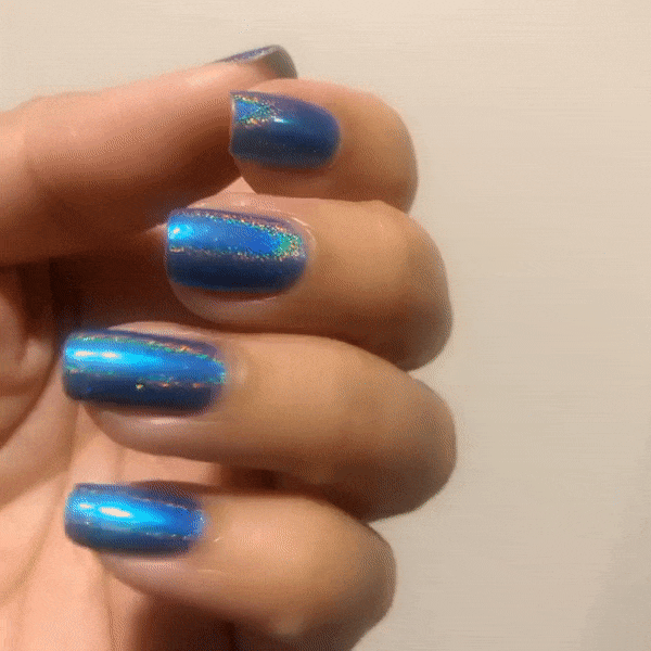 Blue shade with holographic effect