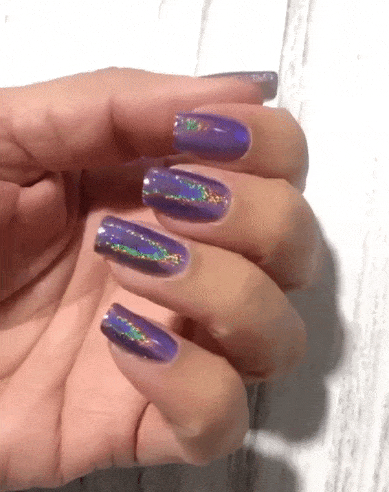 Holographic light purple shade