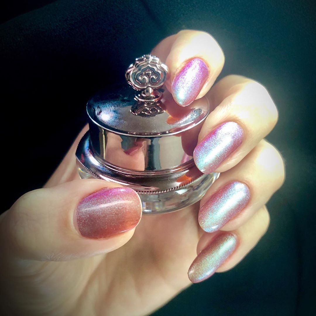 A shimmery shade of purple