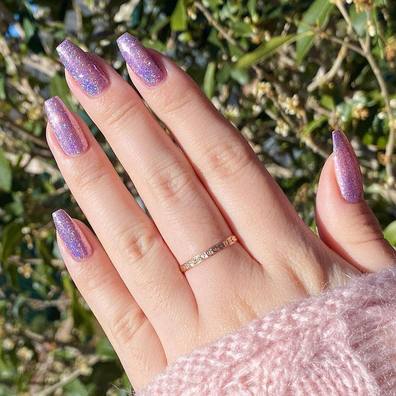 Soft lilac shade with shimmer