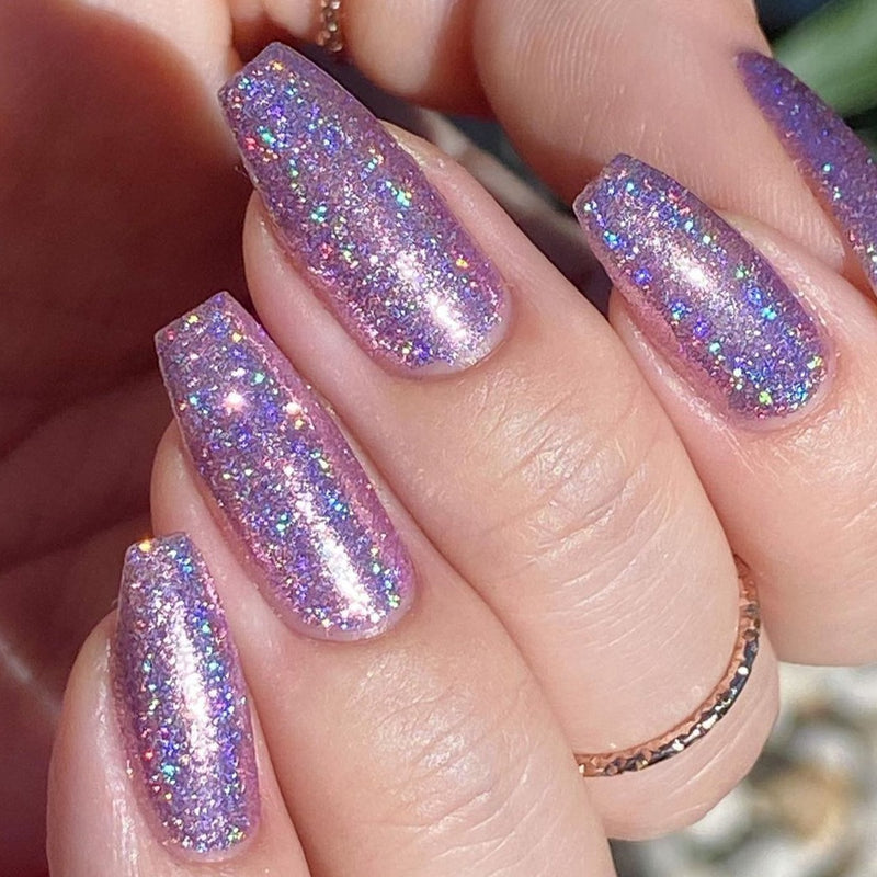 Soft lilac shade with shimmer